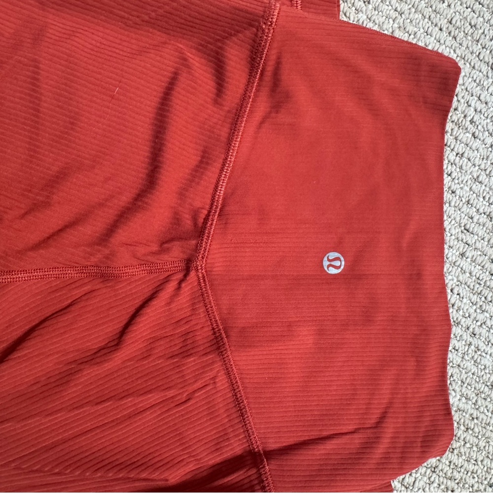Lululemon align ribbed leggings. Brick. Size 2. Like new, barely worn